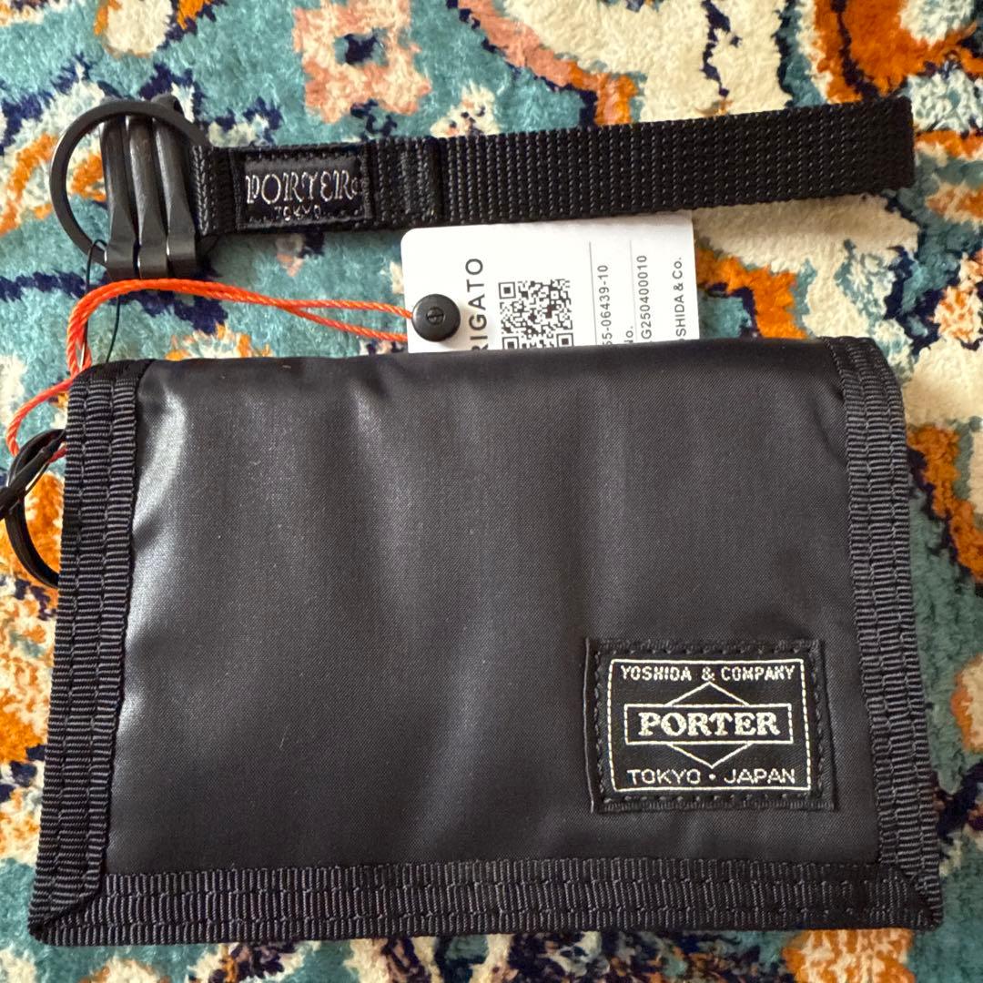 新品 PORTER 三つ折り財布 ブラック 日本製　送料込み⭐️