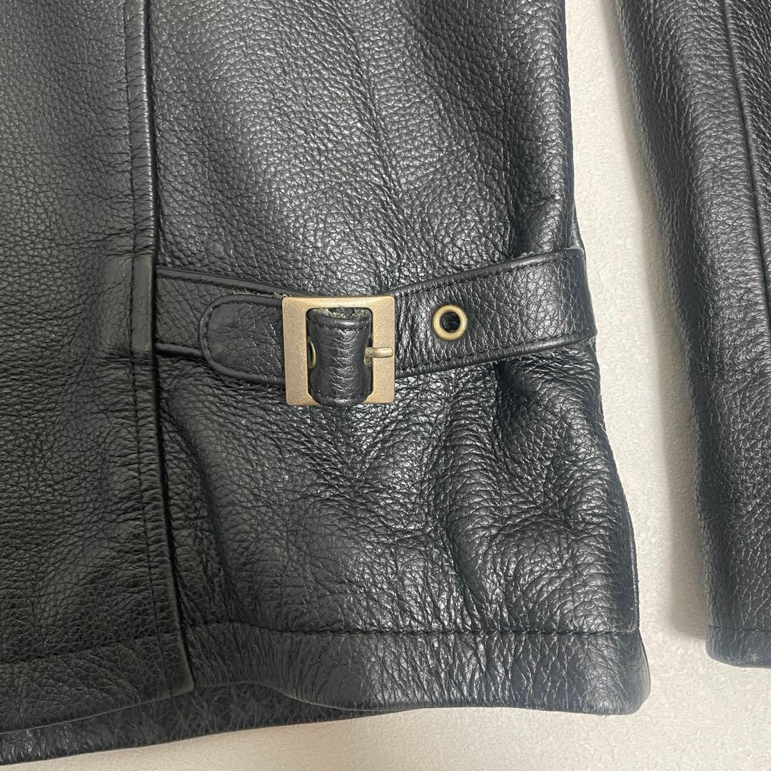 希少サイズ Rookie Leathers シングル ライダース 4L 牛革