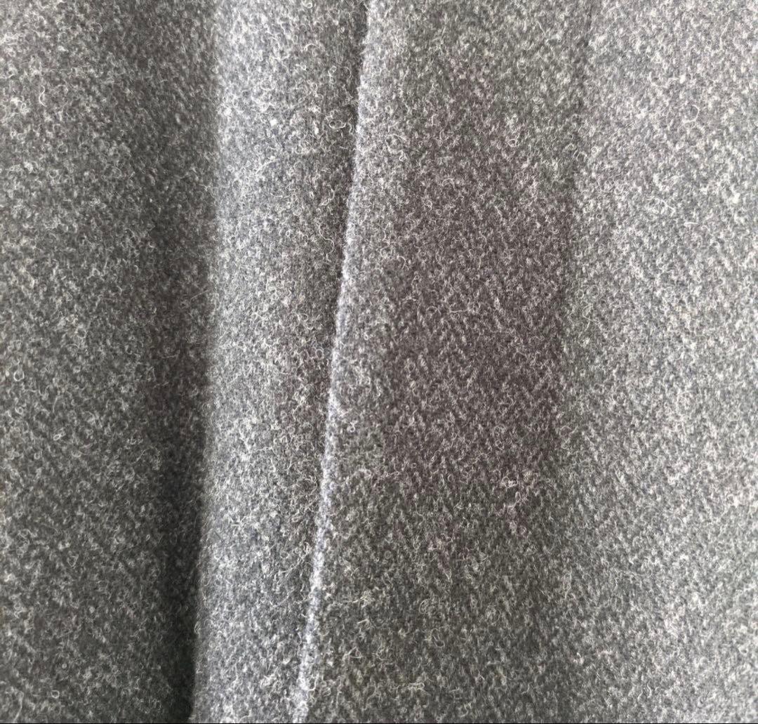 かぐれkagure／ウールヘリンボーンバルマカンコート＊ダークグレー