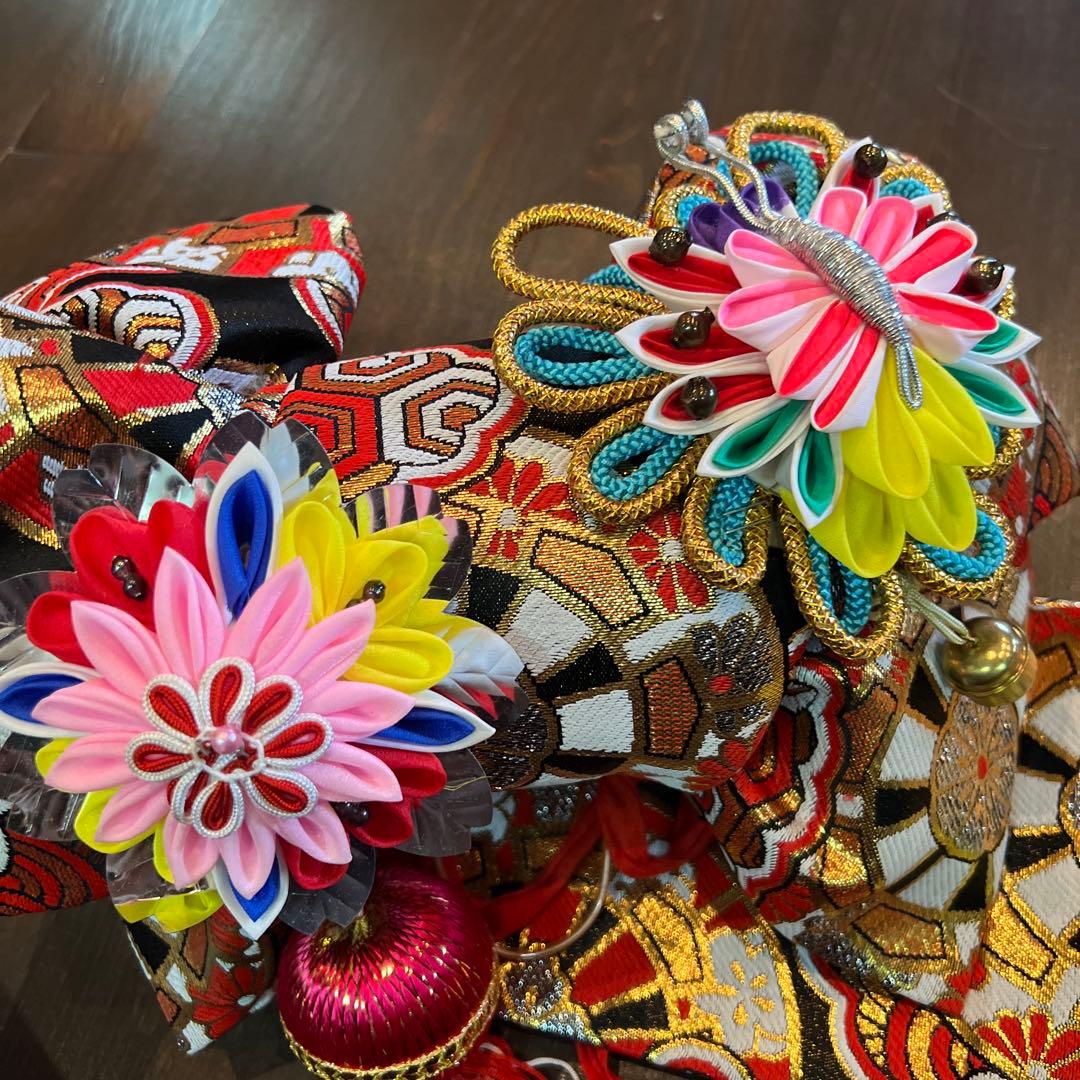 アンティーク 大正ロマン 七五三 七歳 着物 作り帯 小物一式 フルセット 白