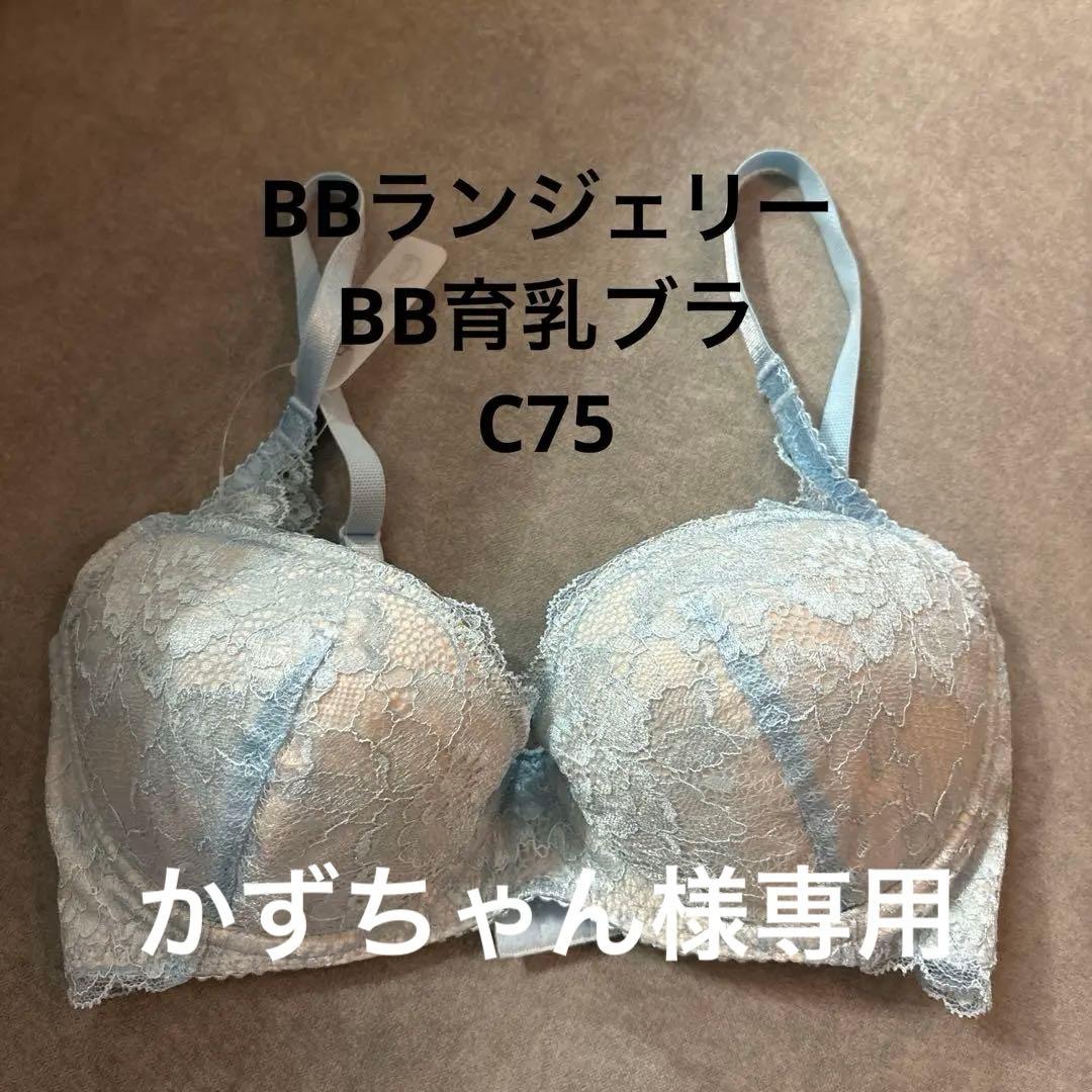 【専用ページ】BBランジェリーBB育乳ブラ/水色C75+Tショーツホワイトブルー