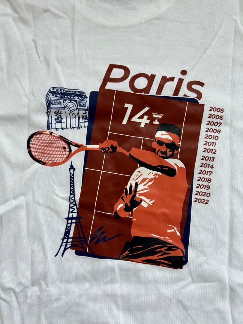 【日本未発売】ナイキ ナダル 全仏14勝記念限定Tシャツ ラファナダルアカデミー