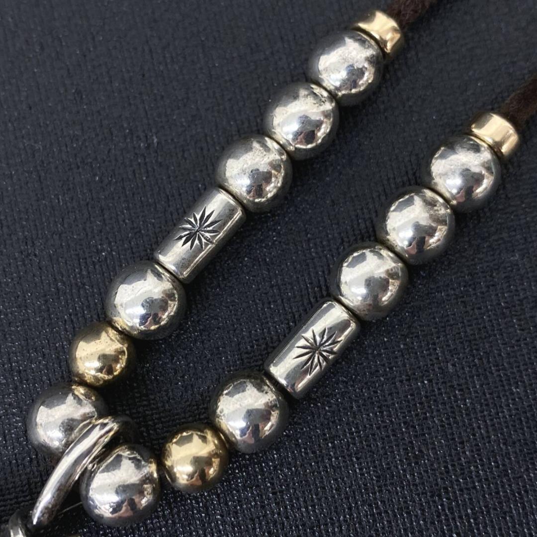 SAAD シルバー 925 ハート フェザー ペンダント ビーズ ネックレス