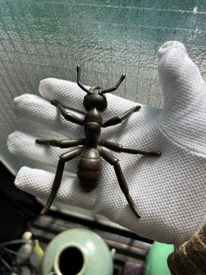 古銅自在蟻アリ置物