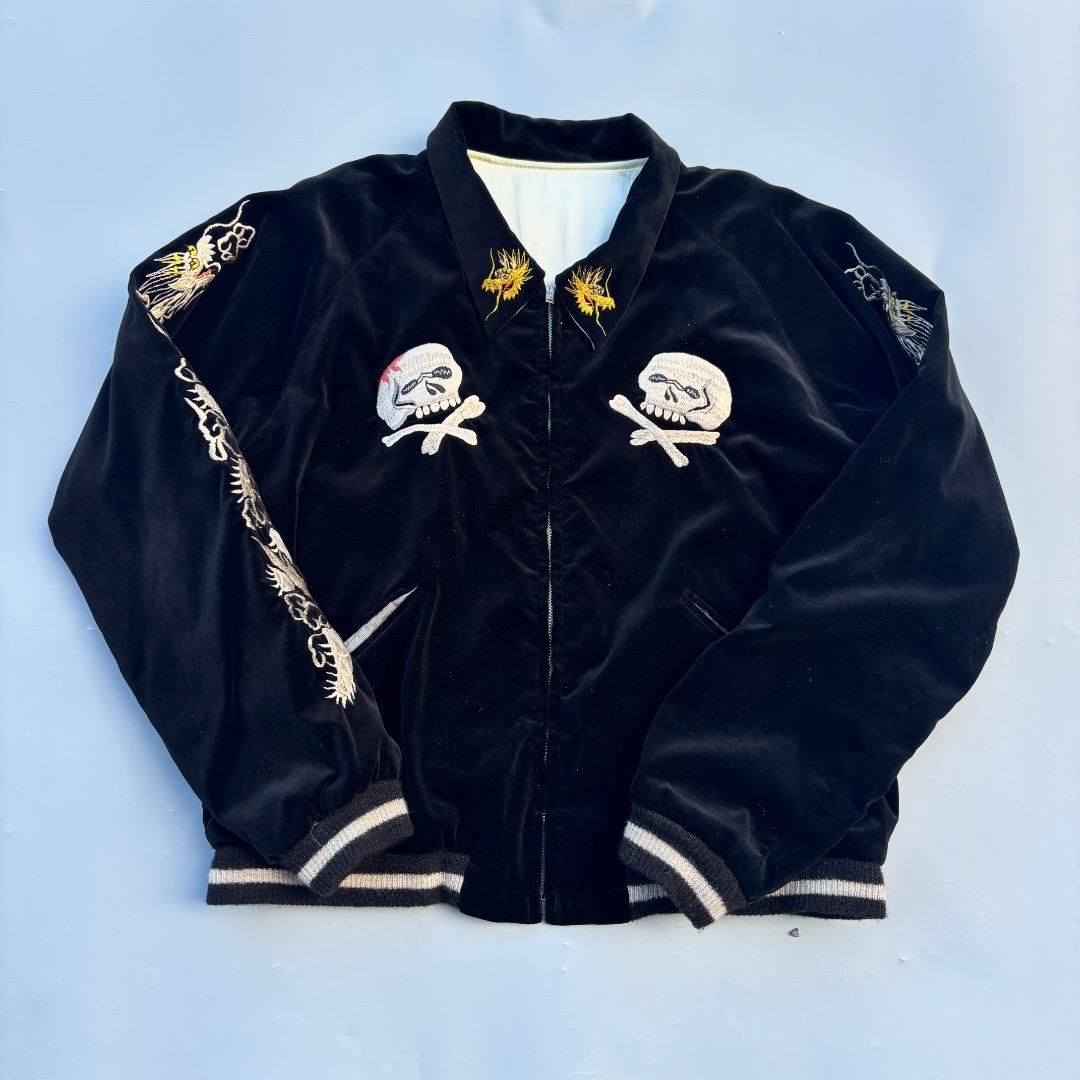 テーラー東洋 スカジャン 港商スペシャル 別珍 髑髏 特大 TT15197