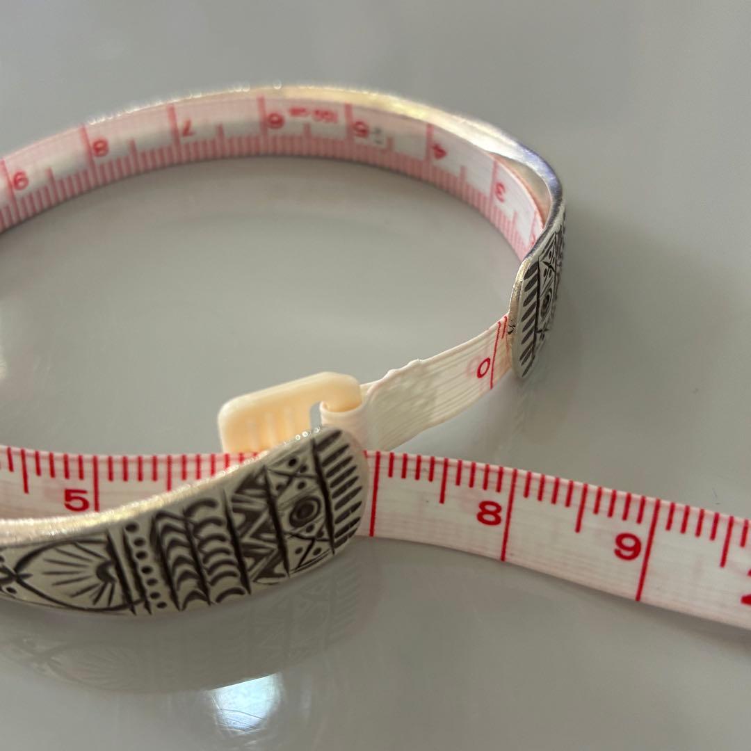 カレンシルバー バングル 魔除け 柄 カレン族 シルバー ブレスレット