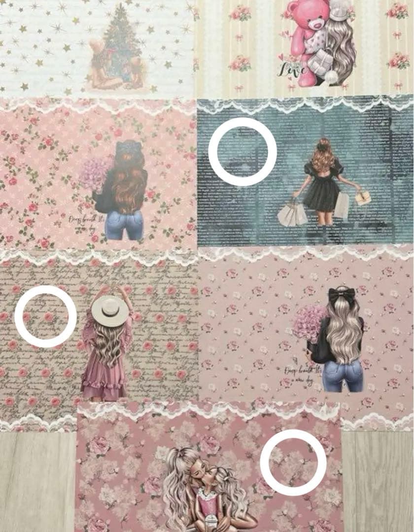 後ろ姿の女の子デザインペーパー♡Cielさま♡A4.A5