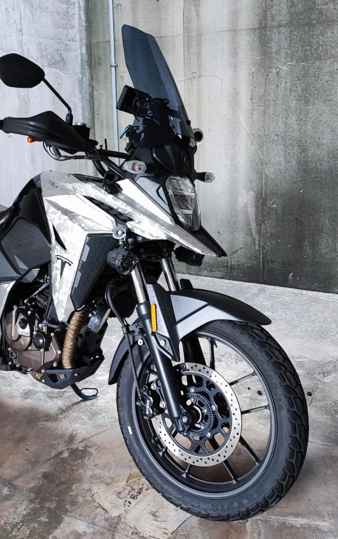 Vストローム250SX　ロングシールド　スモーク　ロングスクリーン