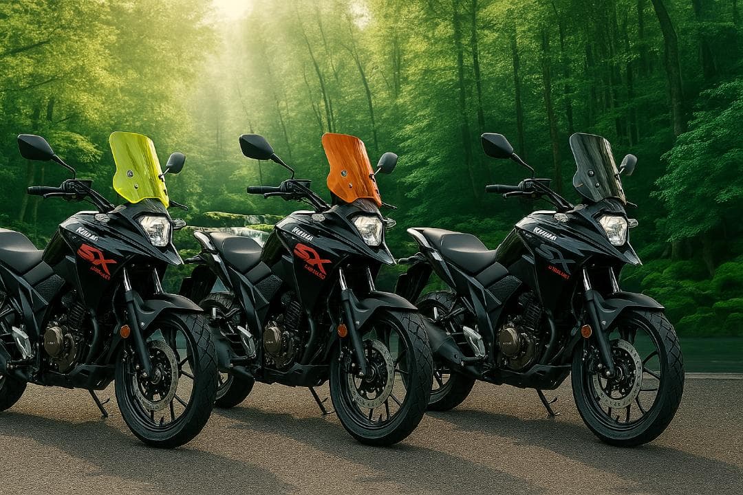 Vストローム250SX　ロングシールド　スモーク　ロングスクリーン