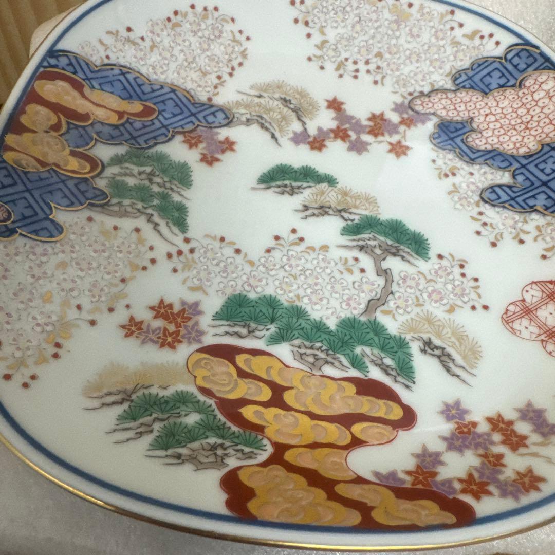 【専用出品】未使用 有田焼 其泉 春秋紋　盛皿 小皿 セット 古伊万里 金彩