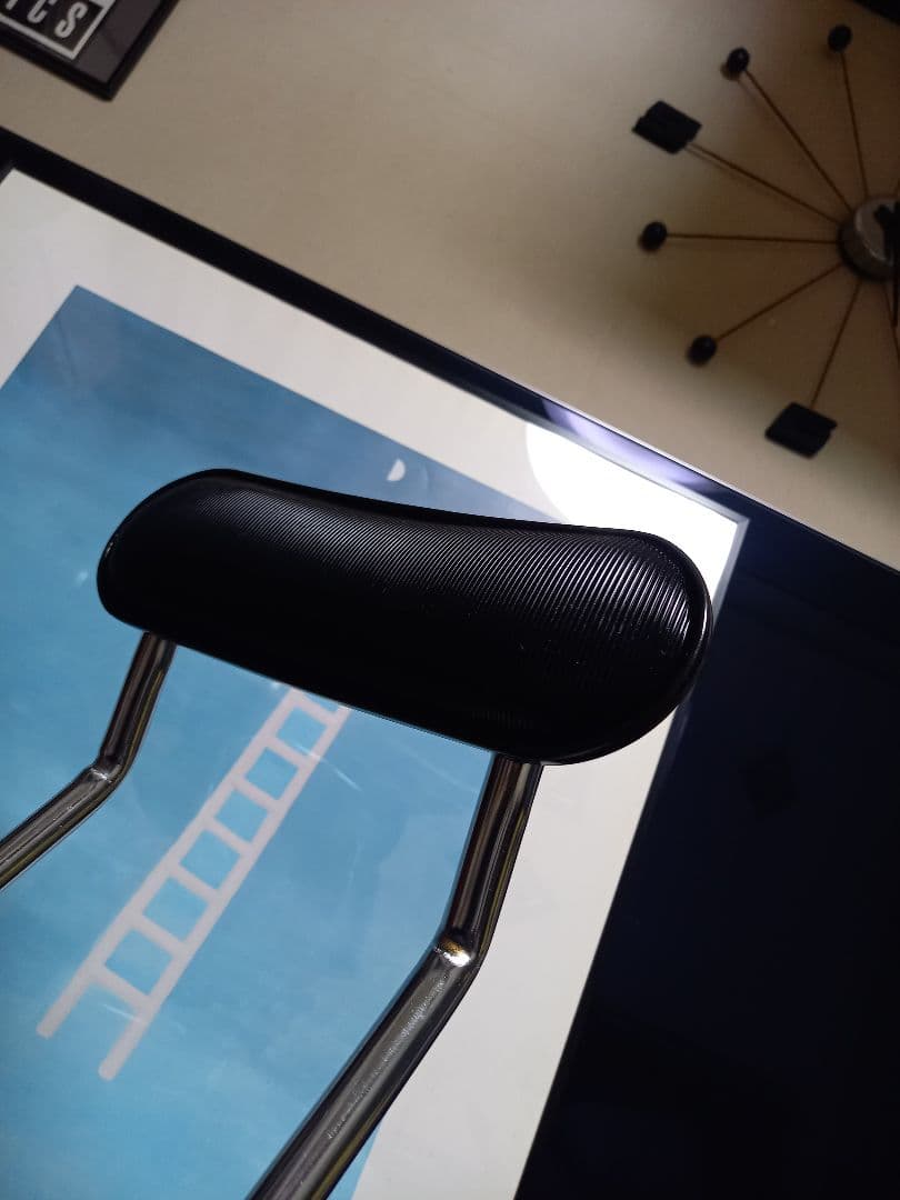 1980's　日本製　スペースエイジ　インダストリアル　ストライプ　ハイチェア