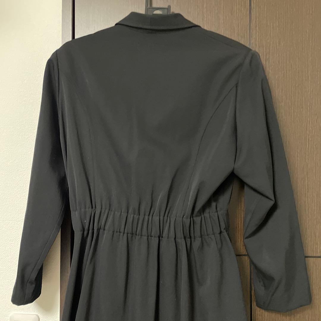 Ys ブラック ダブルブレスト　トレンチコート　ビンテージコート　ワンピース風
