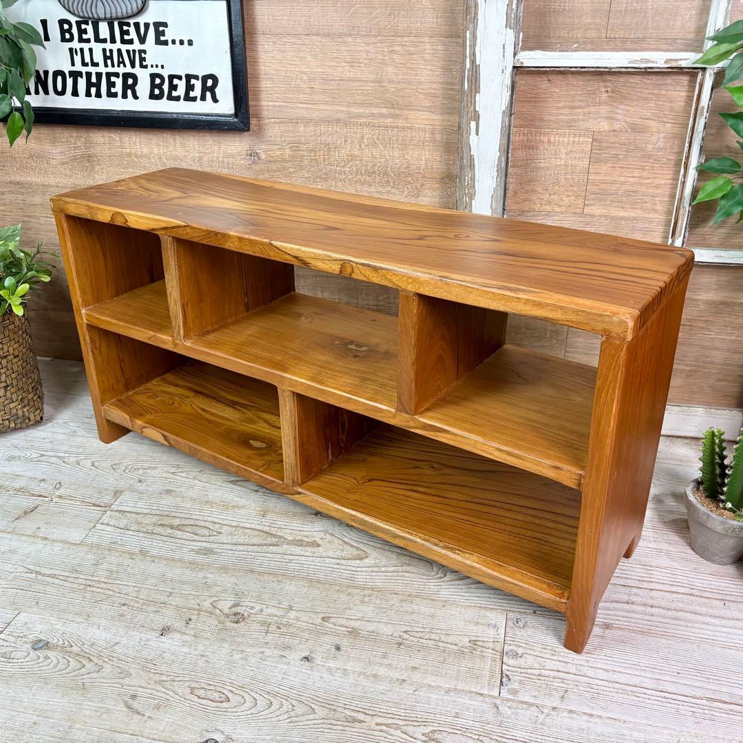 オールドチーク天然無垢材ナチュラルウッドテレビ台サイドボード飾り棚テーブル木製
