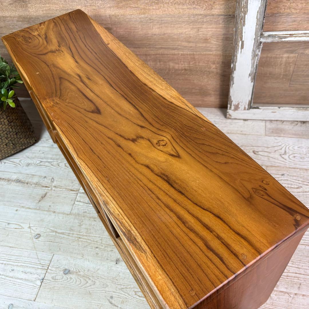 オールドチーク天然無垢材ナチュラルウッドテレビ台サイドボード飾り棚テーブル木製