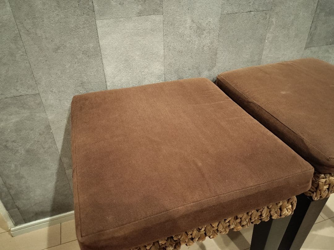 ウォーターヒヤシンス　2脚セット　スツール チェア レトロ/アジアンテイスト