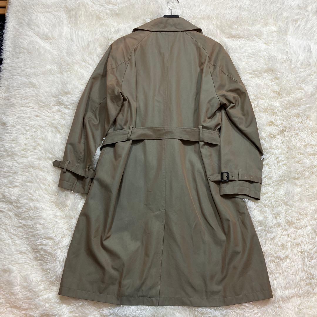 新品未使用タグ付き ナノユニバース トレンチコート ロング丈 腰ベルト カーキM