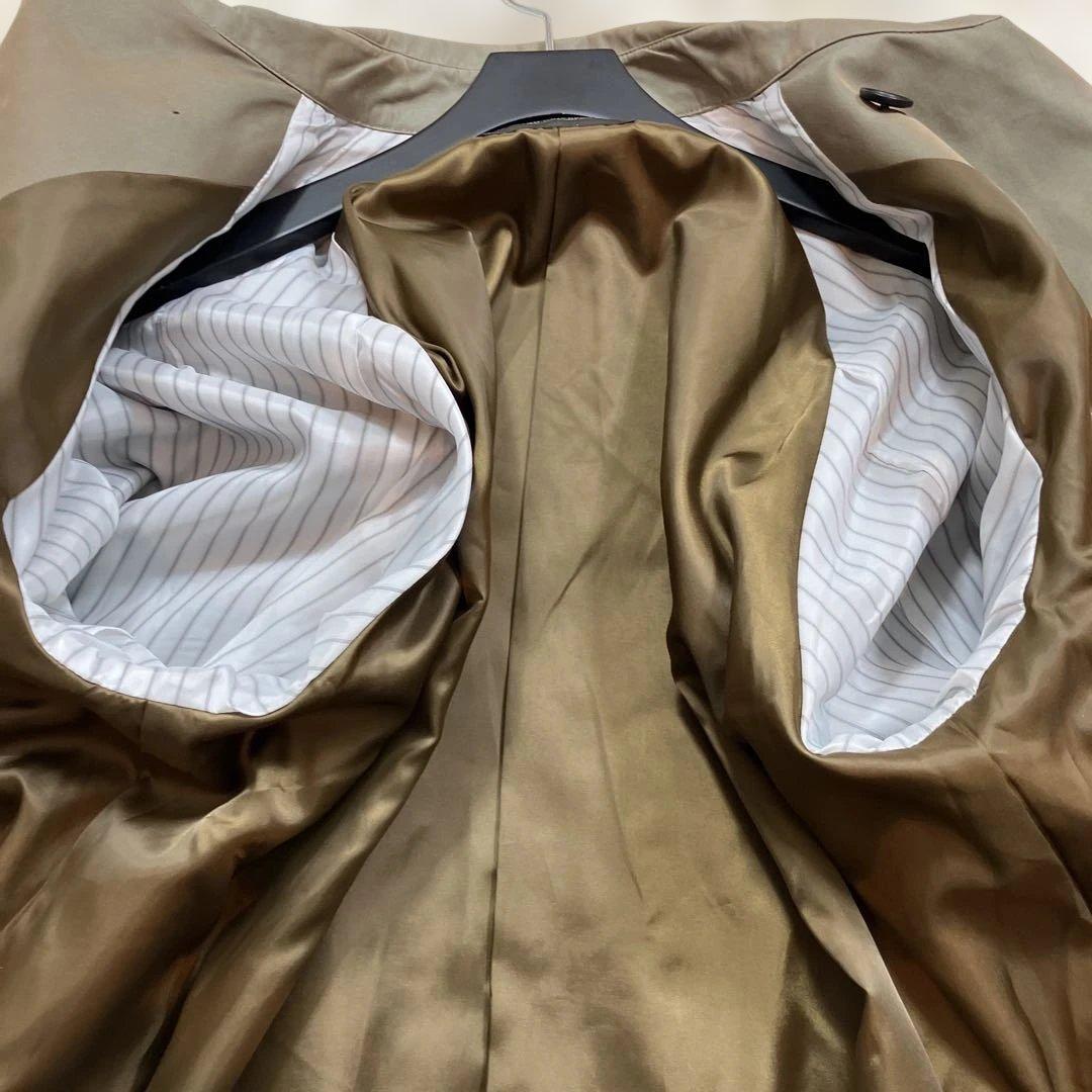 新品未使用タグ付き ナノユニバース トレンチコート ロング丈 腰ベルト カーキM