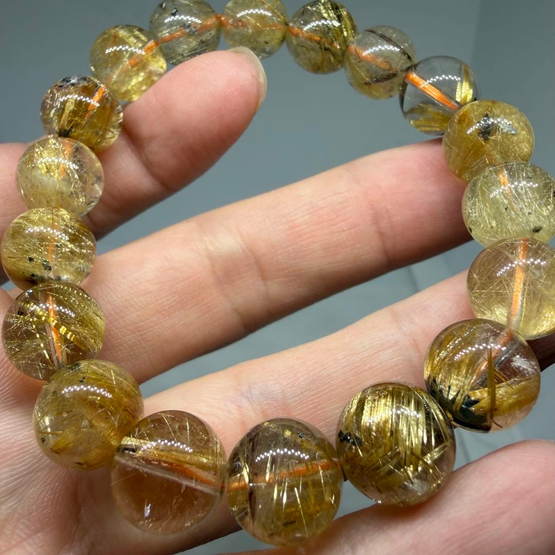 ■ハイクオリティ ゴールド タイチン ルチル クォーツ 066■