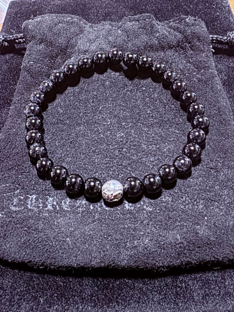 I*a様 クロムハーツ　ビーズブレスレット オニキスビーズ6mm SV925