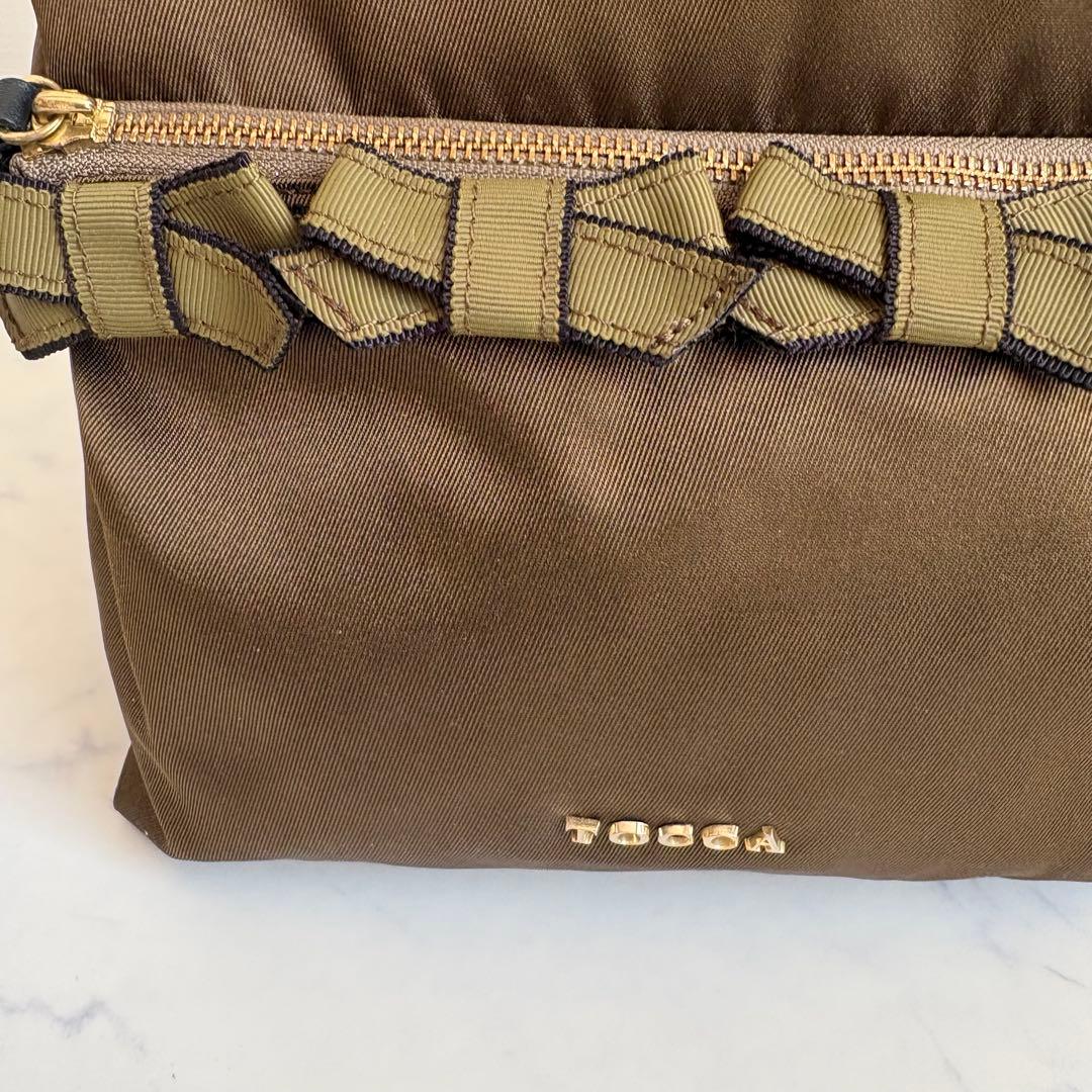 美品 TOCCA トッカ リボン リュック 定価2.7万円バックパック カーキ