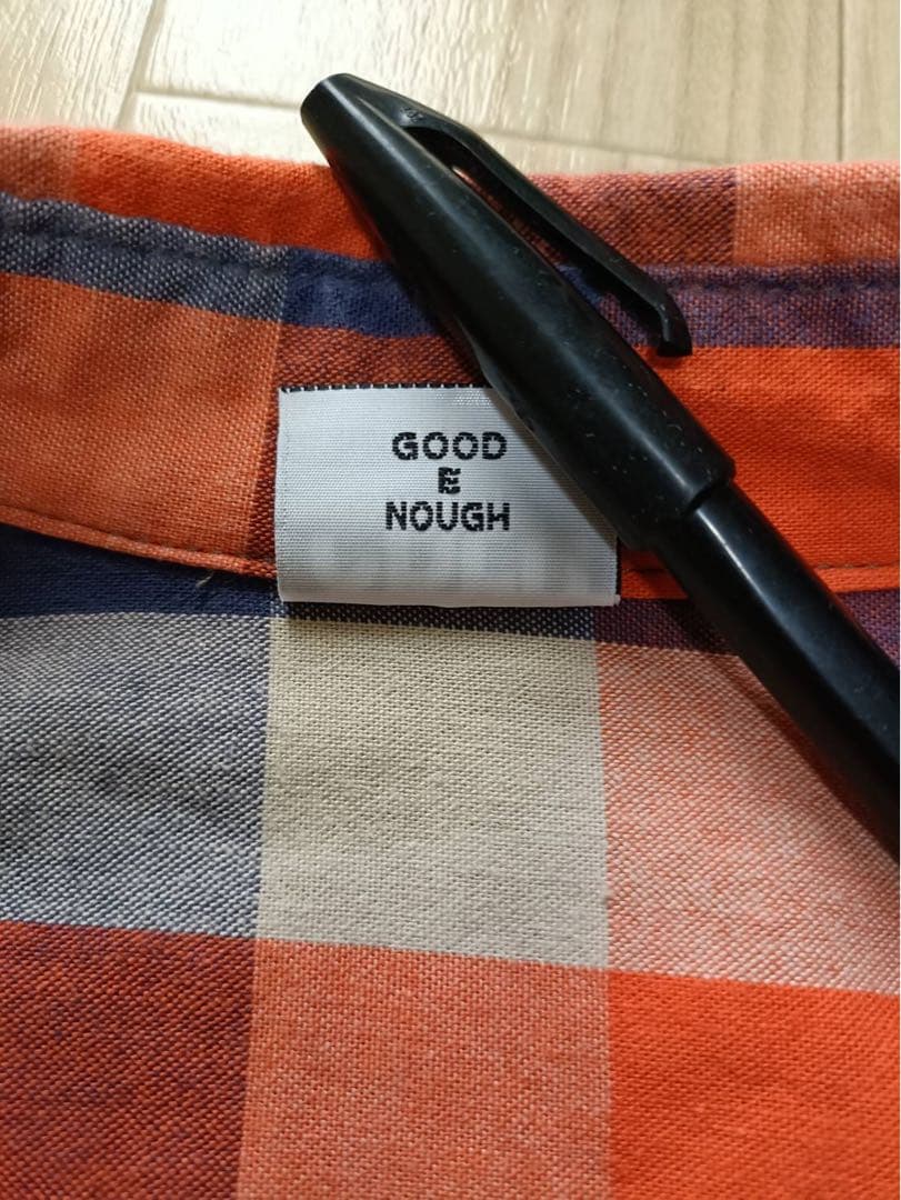 【L】90s GOODENOUGH 背フルロゴ_スナップボタン_コットン100%