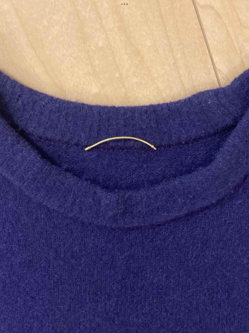 ドゥーズィエムクラス フォックス混shaggy ニット　パープル