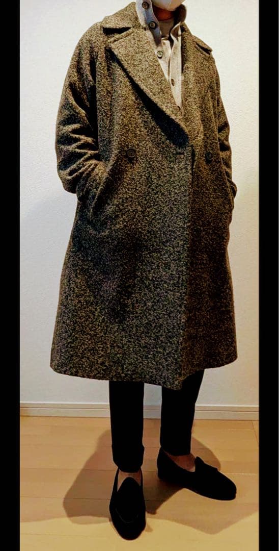 本日最終 Hevo イーヴォ BRINDISI ダブルブレストコート 46 干場