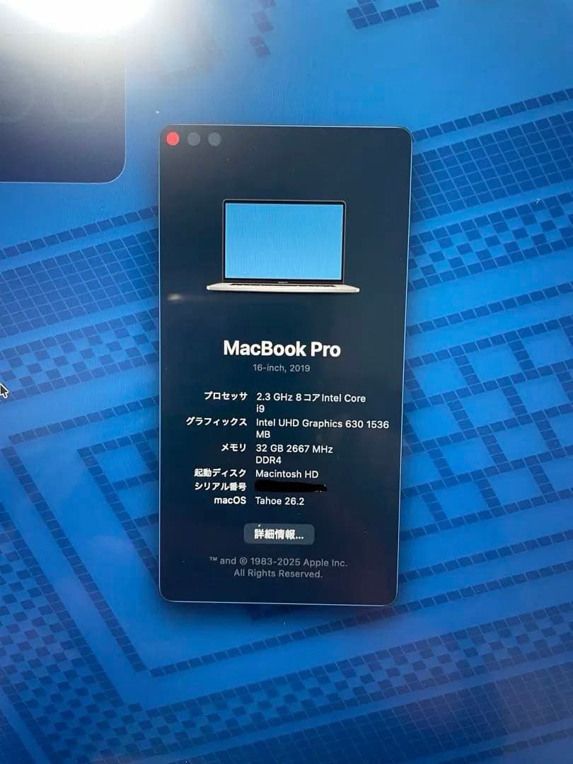 MacBook Pro (16-inch,2019）32GB/1TB