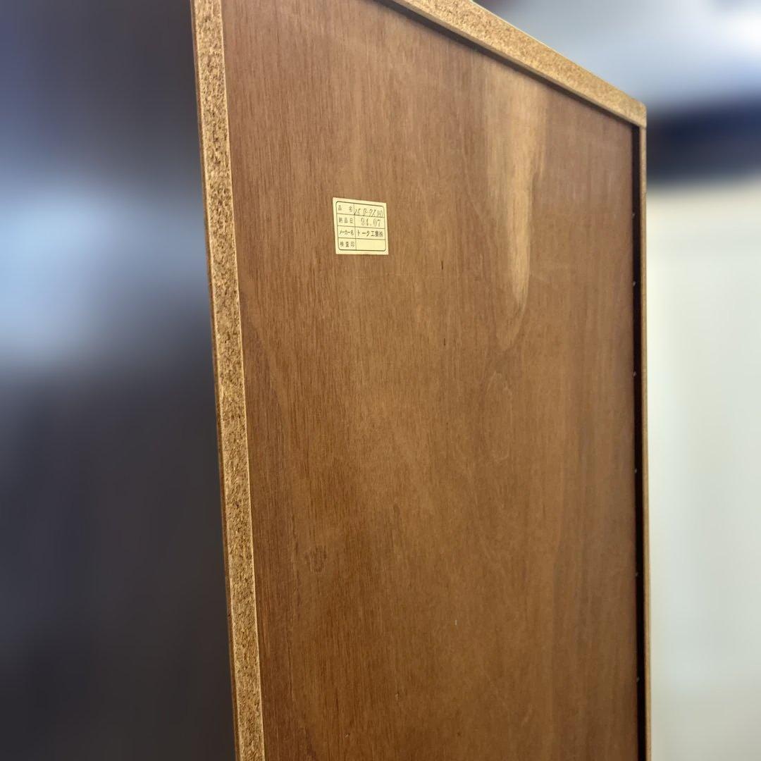 **ミラー付きの木製シューズボックス（下駄箱）カントリー　英国　丸脚