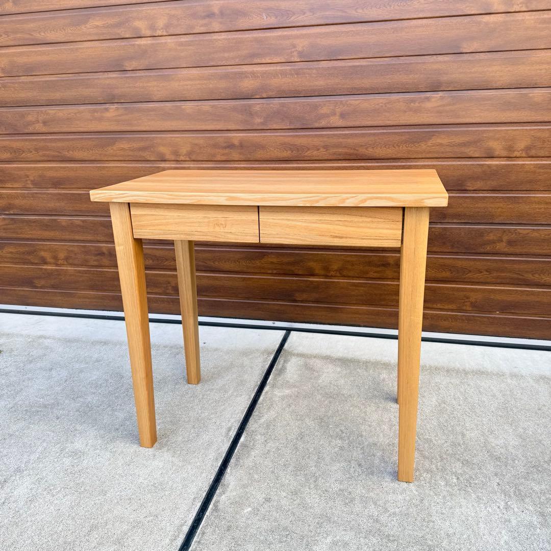 廃盤 美品 無印良品 デスク 学習机 タモ 引き出し付き