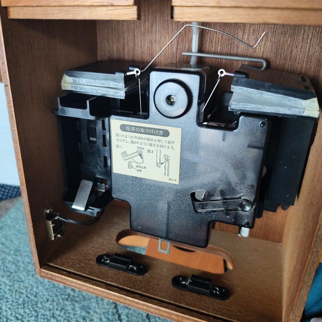 CITIZEN　シチズンクオーツ　4MJ-2 木製クク時計 1980年代