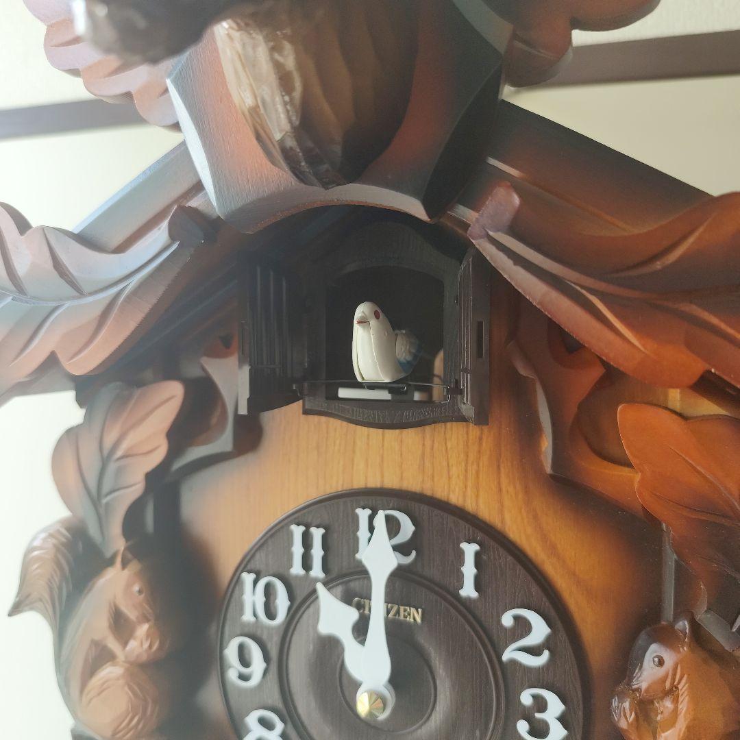 CITIZEN　シチズンクオーツ　4MJ-2 木製クク時計 1980年代