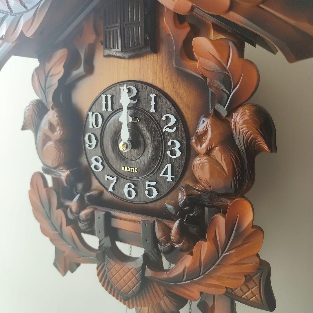 CITIZEN　シチズンクオーツ　4MJ-2 木製クク時計 1980年代