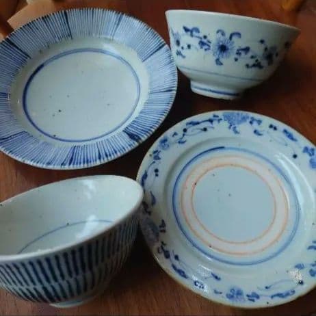 砥部焼 中田窯 4枚セット