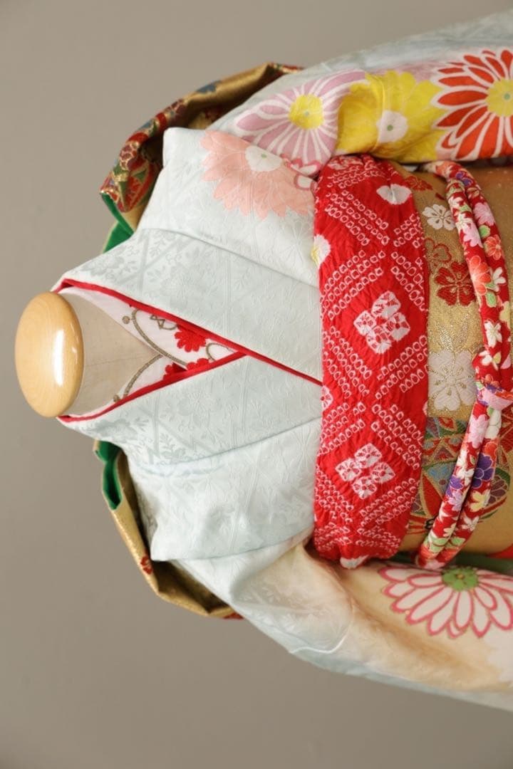 七五三　七歳　正絹　着物、長襦袢&小物4点セット