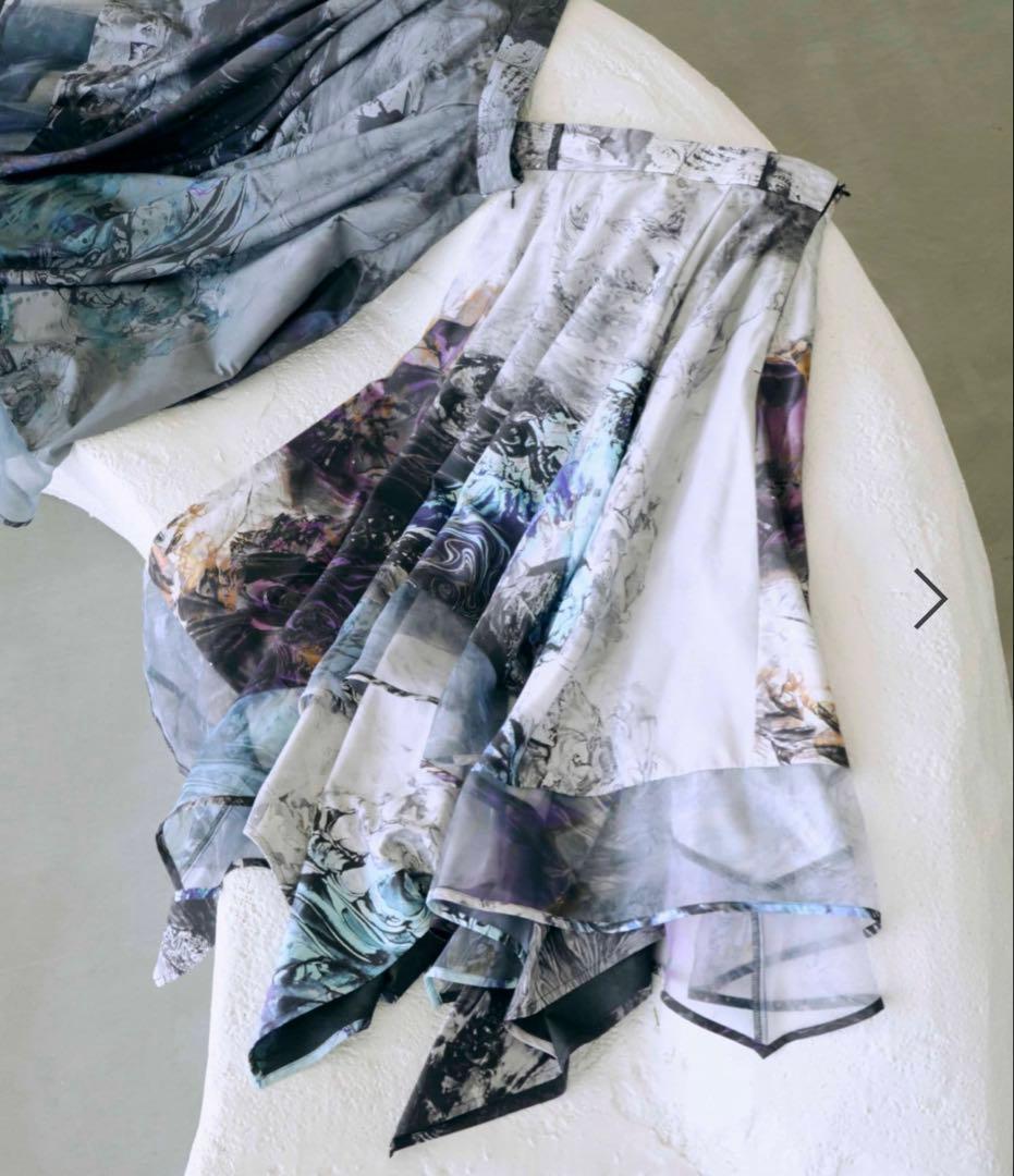 HARE イレヘムスカート by MAO KAWASAKI ホワイト　晴詣