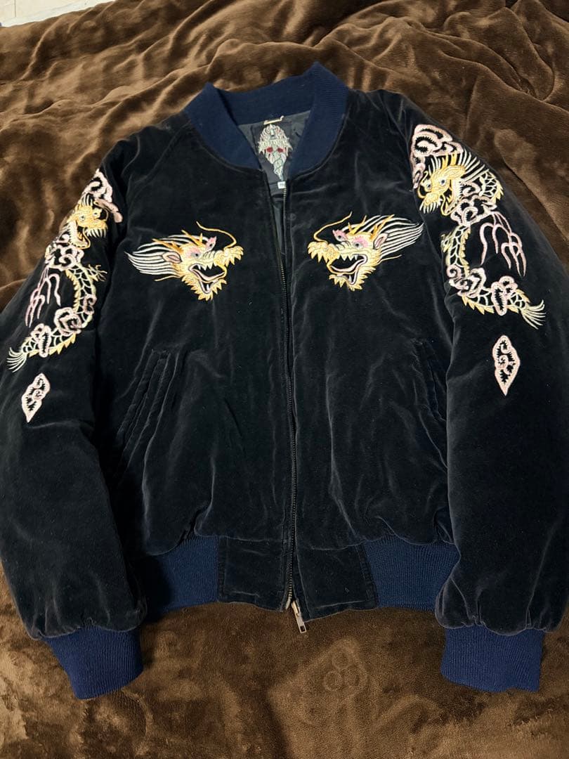 TATTOO JAKE USA 別珍 龍 日本限定 スカジャン vintage