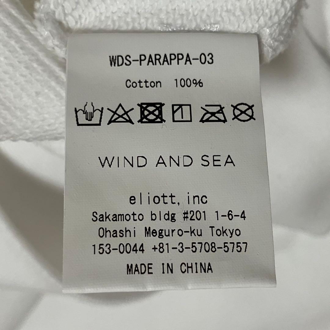 新品 希少 WIND AND SEA パラッパラッパー コラボ パーカー M 白