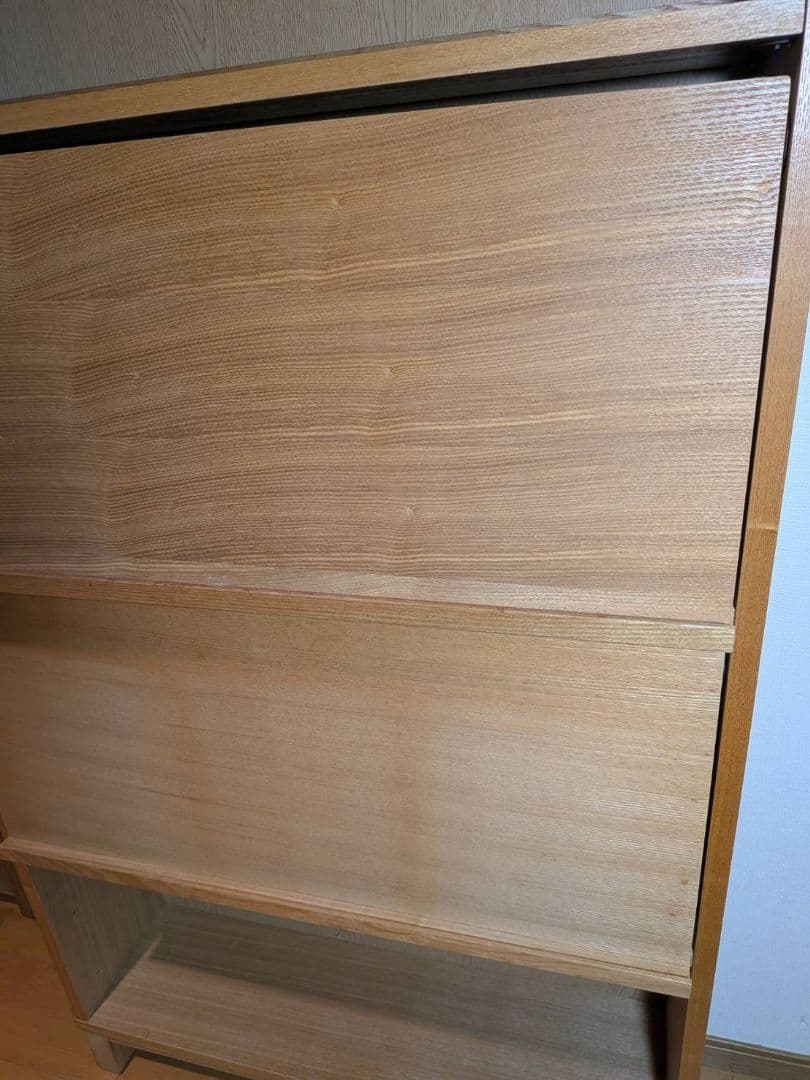 《送料込》無印 木製シェルフミドルタイプ 21 本棚廃盤 木製棚 タモ材