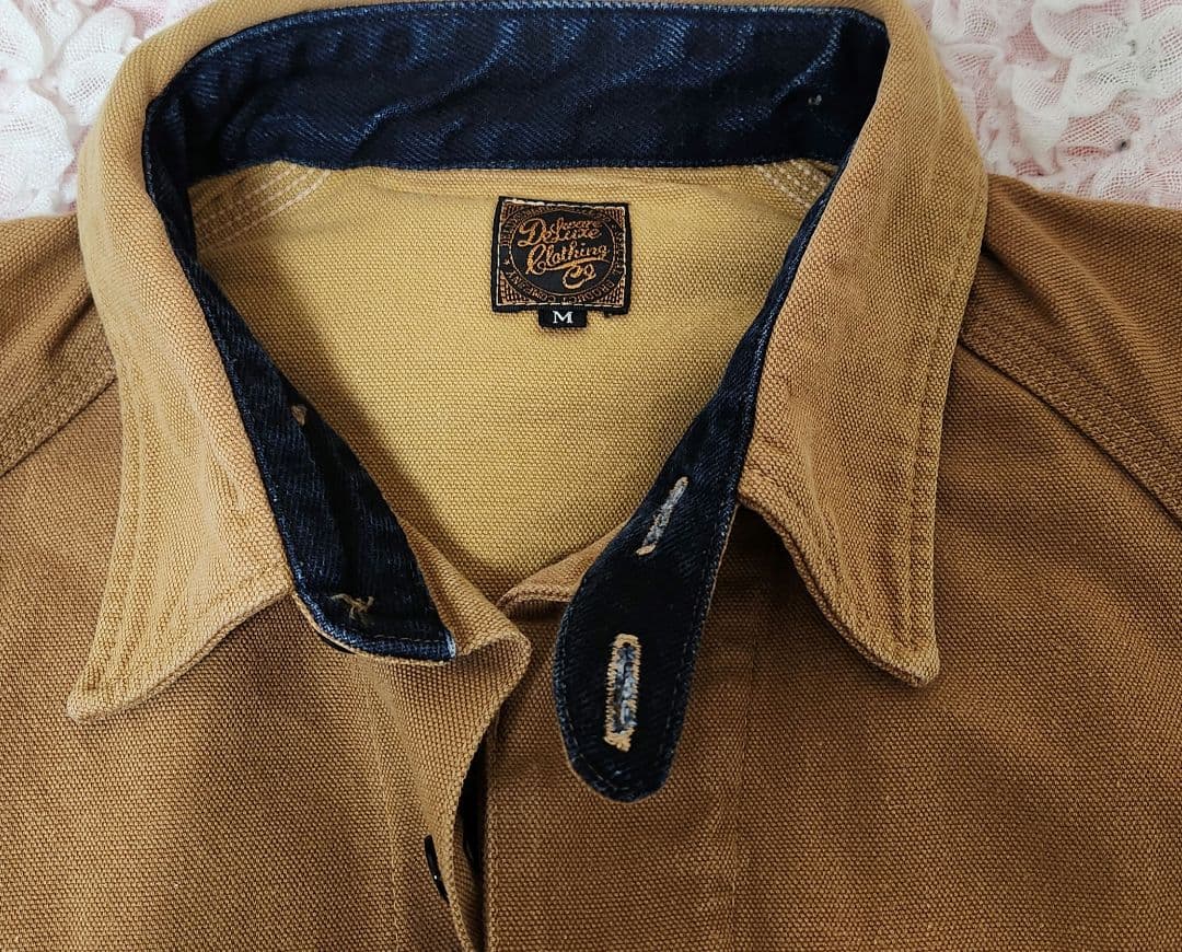 DELUXEWARE 40's ダック生地 ワークシャツ M デラックスウエア