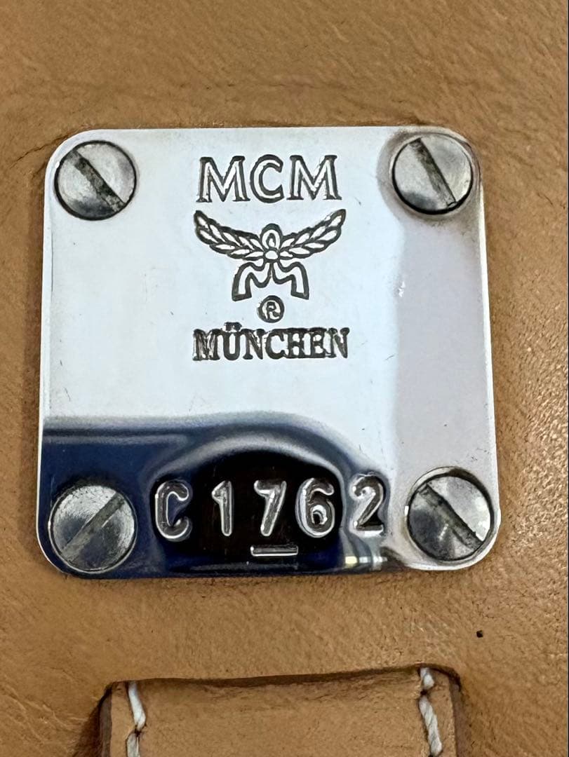 MCM ミニボストンバッグ ホワイト/ベージュ/ ピンク
