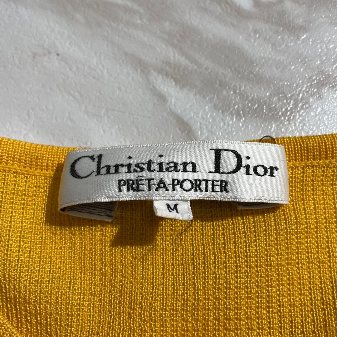 入手困難✨ ディオール 半袖ニット サマーニット ロゴ イエロー コットン