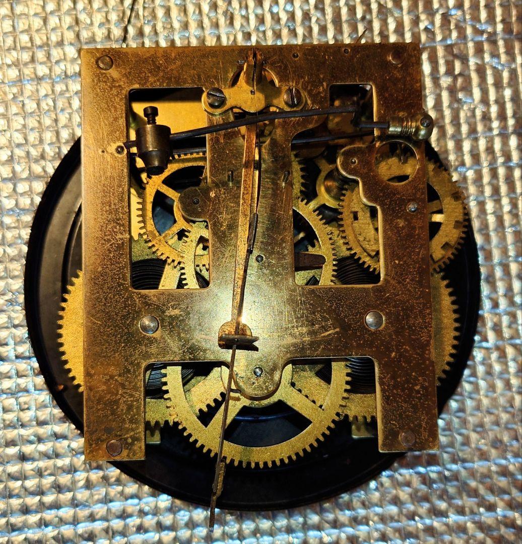 〈完動・美品〉精工舎　琺瑯文字盤スリゲル小角丸座敷ゼンマイ振り子掛け時計