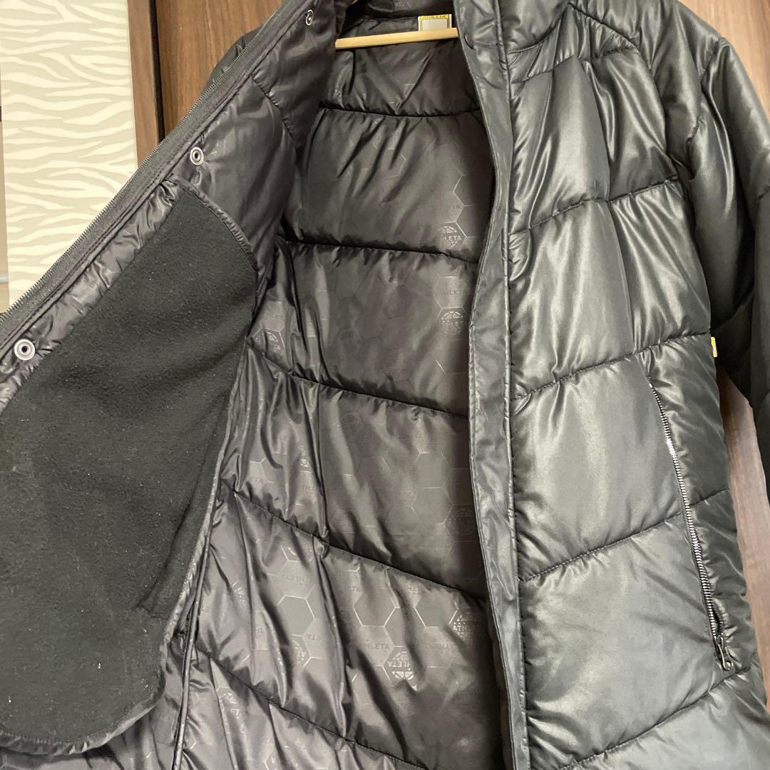 ATHLETA フード付き ブラック ベンチコート ダウンジャケット