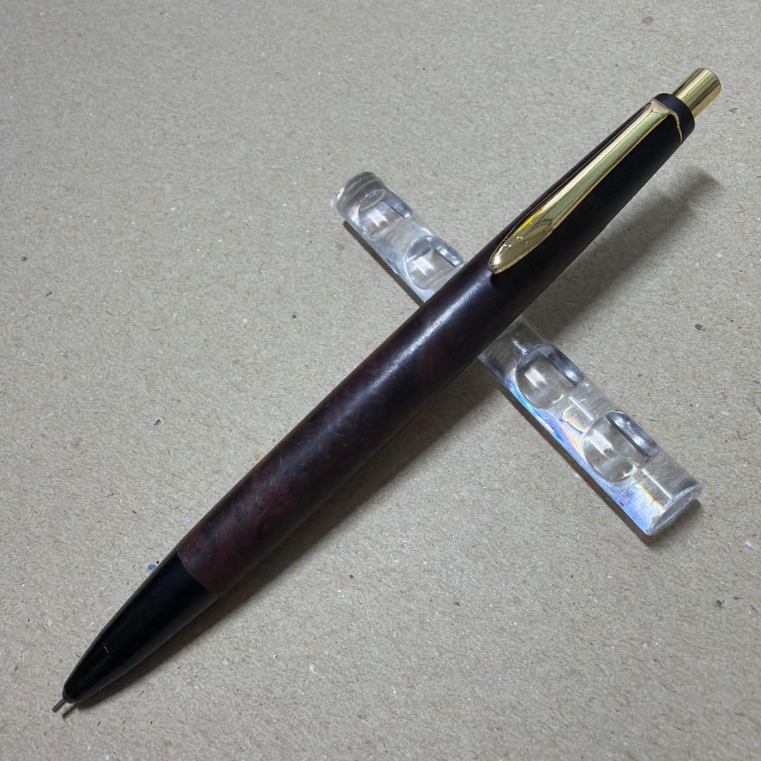 希少 野原工芸 特上花梨瘤杢 シャーペン 0.5mm ゴールド金具 固定式金具