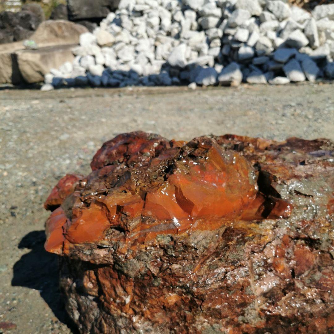 福島産　ジャスパー　120キロ　碧玉　庭石　鑑賞石　石　庭　ガーデニング