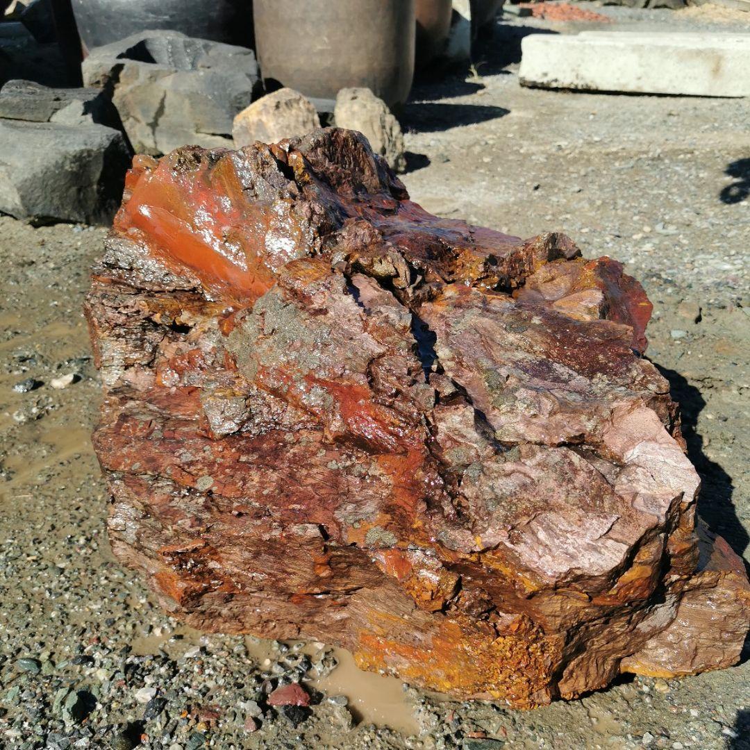 福島産　ジャスパー　120キロ　碧玉　庭石　鑑賞石　石　庭　ガーデニング