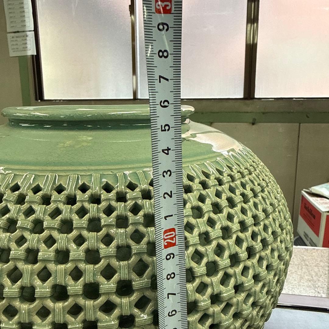 陶器 花瓶 花器 台付 置物 インテリア アンティーク ツボ 小物 格安