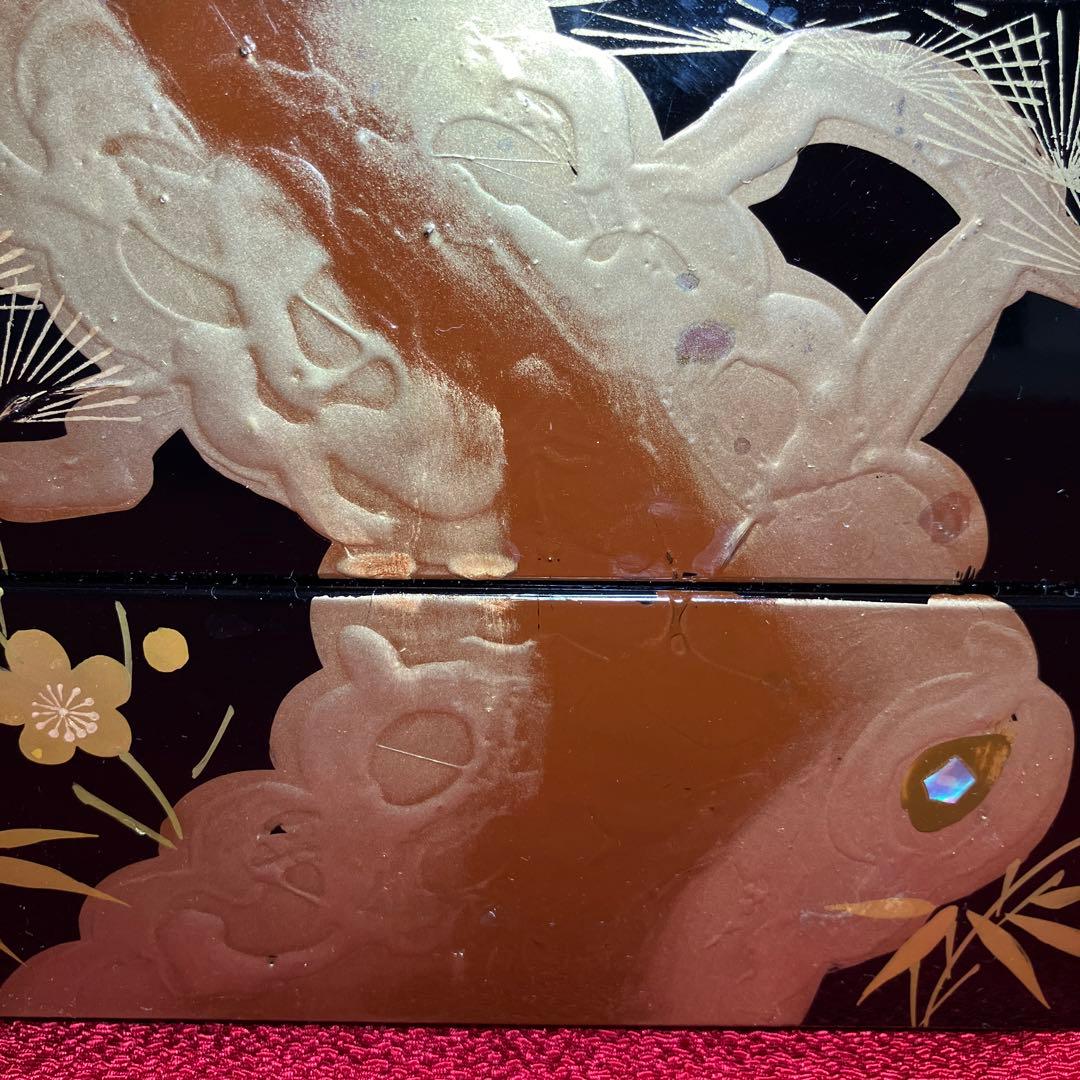 会津塗　松竹梅　三段重箱