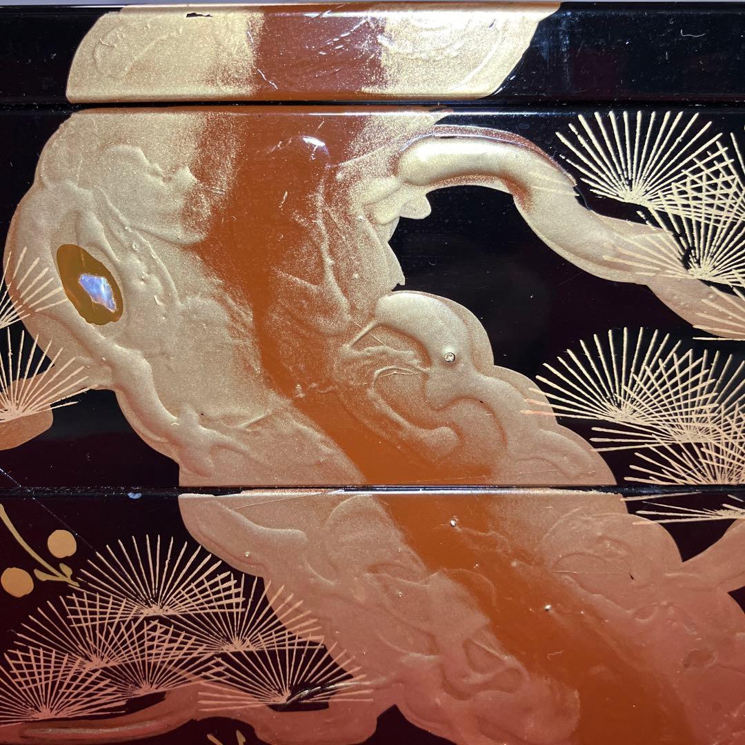 会津塗　松竹梅　三段重箱